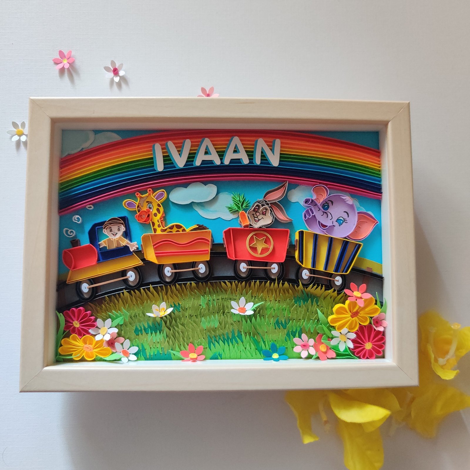 Kids Custom Nameplate — Rainbow Train Adventure - Image 5