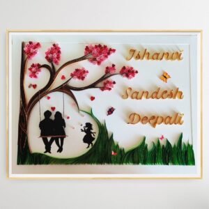Family Love — Custom Family Quilling Nameplate