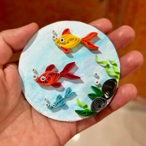 Fish Theme Paper Quilling Fridge Magnet