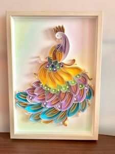 Vibrant Peacock — Handcrafted Paper Quilling Wall Art
