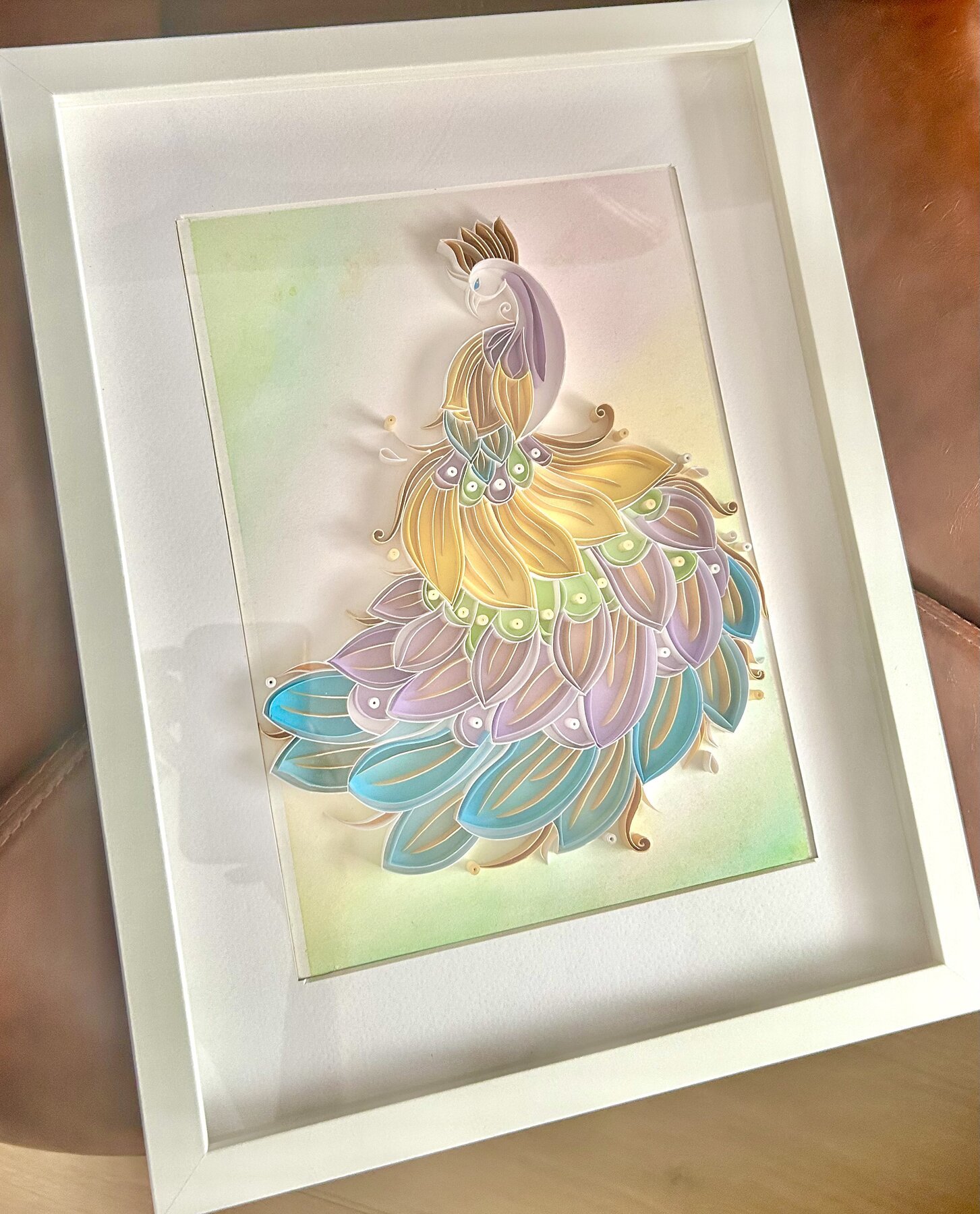 Vibrant Peacock — Handcrafted Paper Quilling Wall Art